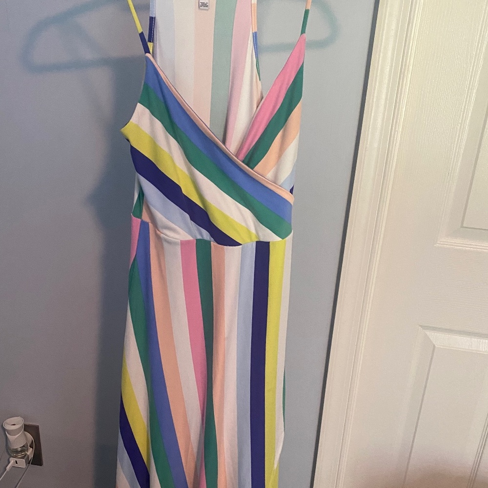 Multi colored wrap dress